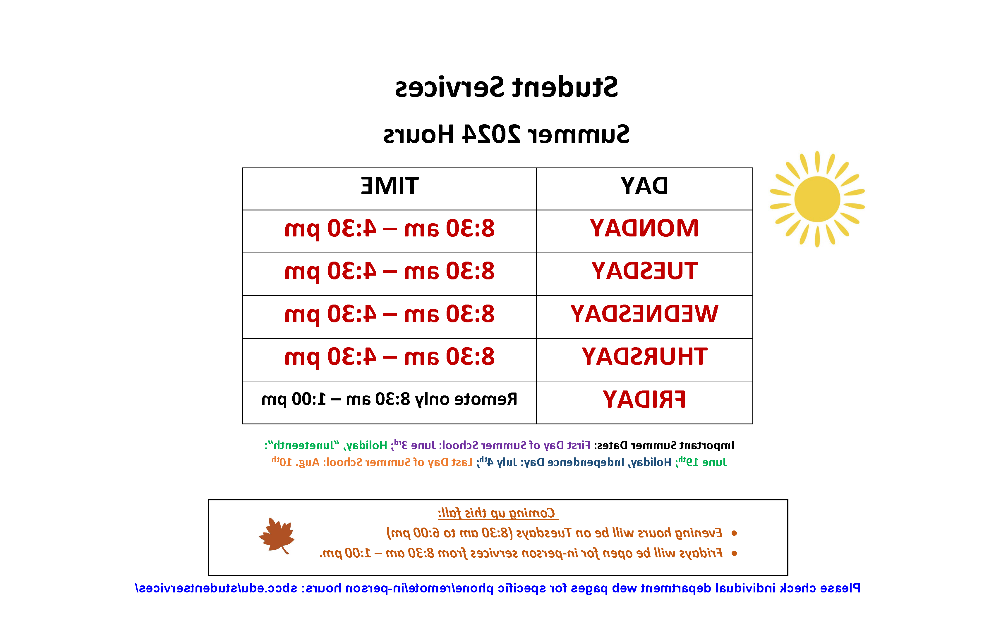 夏季2024学生服务时间-点击PDF